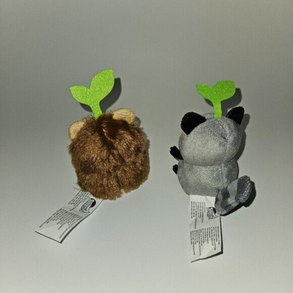 2 Sakuties Plush Lot Small 4" Bean Bag Toys Wally Hedgehog Reagan Raccoon - Picture 3 of 11